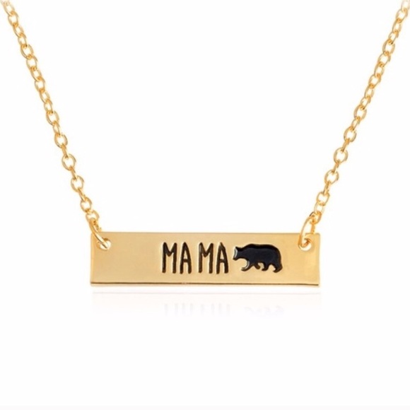 LAST ONE! Mama Bear Necklace Gold - Picture 1 of 3